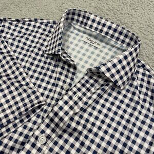 Collars & Co. Men's Navy Checkered Casual Shirt